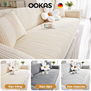  OOKAS Bọc ghế sofa,bọc đệm sofa,Nhung Jacquard Đa Năng 1 2 3 Chỗ Ghế sofa Co Giãn Đa Năng 