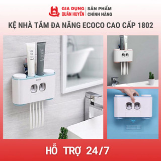 Kệ nhà tắm đa năng ECOCO cao cấp 1802 I Hộp đựng bàn chải đánh răng, kệ để đồ dùng phòng tắm