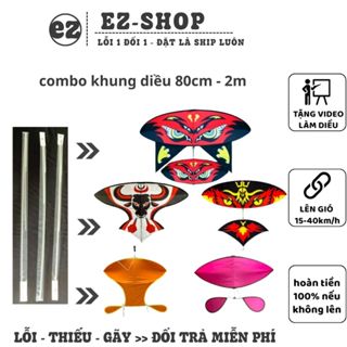  Combo Cáp Quang Làm Diều Sáo – Đại Trà Song Vân Chính Mỹ Mẹ Bồng Con Đuôi Cá | 2m | 1m7 | 1m5 | 1m | 80cm 