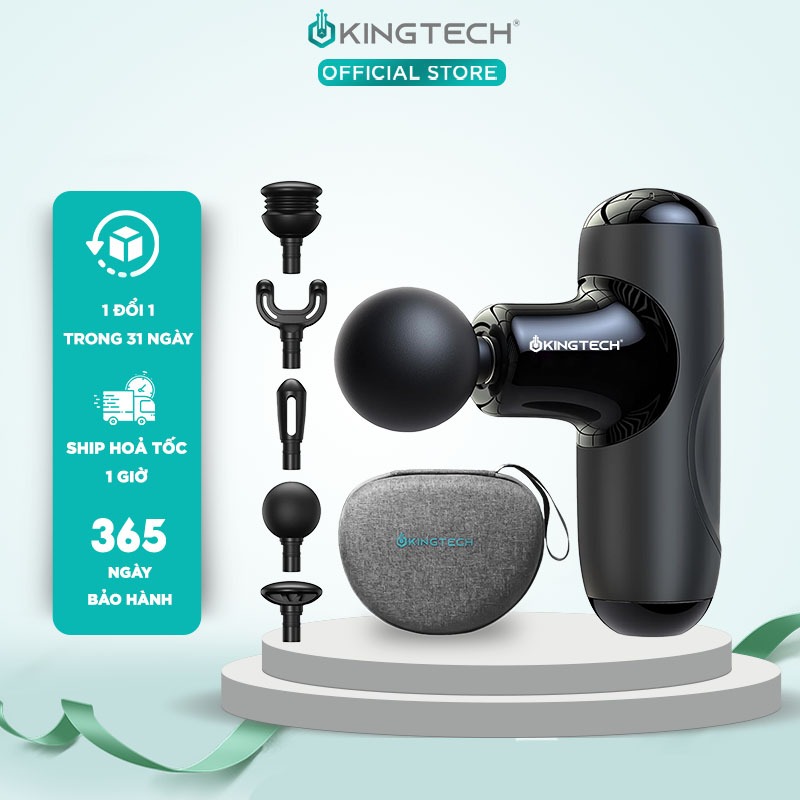 Máy Massage Cầm Tay Mini Cao Cấp KINGTECH A1, Nhỏ Gọn Hỗ Trợ Mát Xa Chuyên Sâu, Giảm Đau Cơ, Cứng Khớp - Chính Hãng