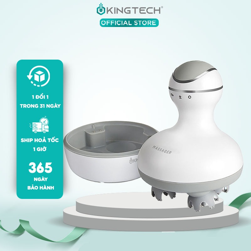 Máy Massage Đầu Cổ Mặt Mini Đa Năng KINGTECH ST-701 - Chính Hãng - Xoa Bóp Đầu Giải Toả Căng Thẳng, 