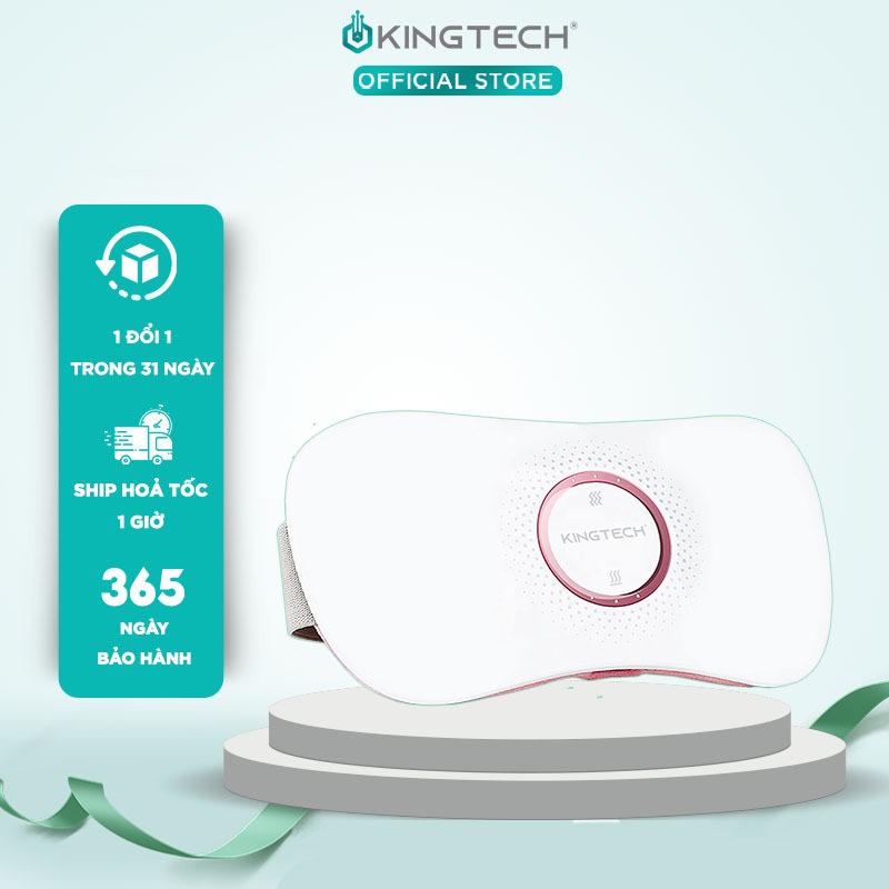 Máy Massage Bụng KINGTECH KS-220, Đai Chườm Nguyệt San Rung Cao Tần, Làm Ấm - Quà Valentine, Noel Ch