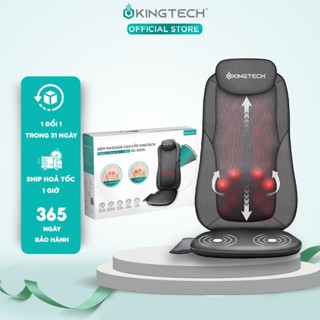 Đệm Massage KINGTECH KC-500S - Mát Xa Lưng 3D Chuyên Sâu Dùng Trên Ghế, Kết Hợp Tính Năng Nhiệt Hồng Ngoại - Chính Hãng