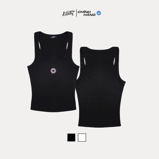  Áo Ba Lỗ Nữ VSS Chính Hãng Vải Thun Gân Mềm Mại Co Giãn Dáng Ôm Body Hình Thêu Basic 2 Dây - ABL03 