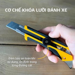 Dao kỹ thuật hạng nặng OLFA L-5 18mm cắt thảm, sàn gỗ, cao su, nhựa, mica đa năng xuất xứ Nhật Bản