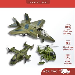 Đồ Chơi Trực Thăng Vận Tải - DUKA Bay Cao Cùng Chim Ưng Biển/ Thăng Cứu Hộ Quân Sự/Trực Thăng Vận Tải (Vàng - Xanh)