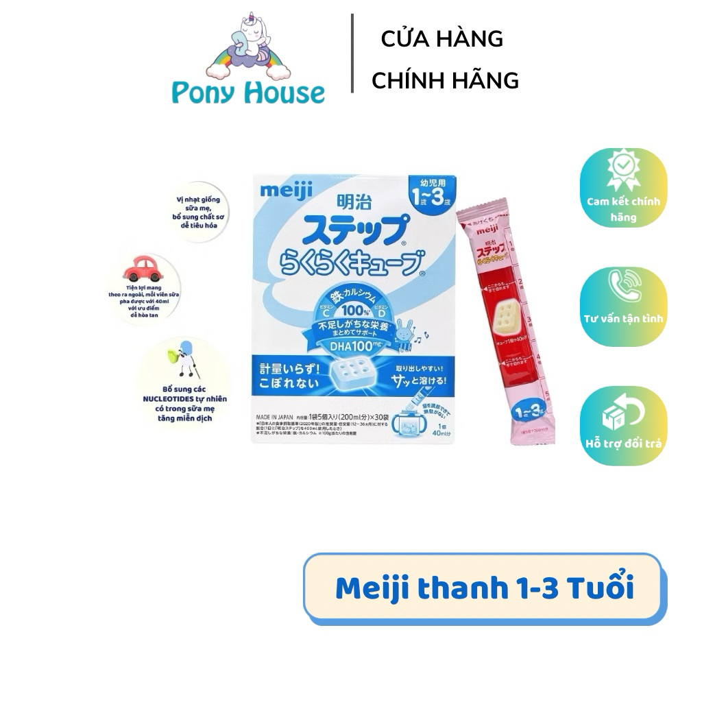 Sữa Meiji Thanh Nội Địa Nhật Số 9 CHo Bé 1-3 Tuổi (Date 2026) Lẻ 1 Thanh