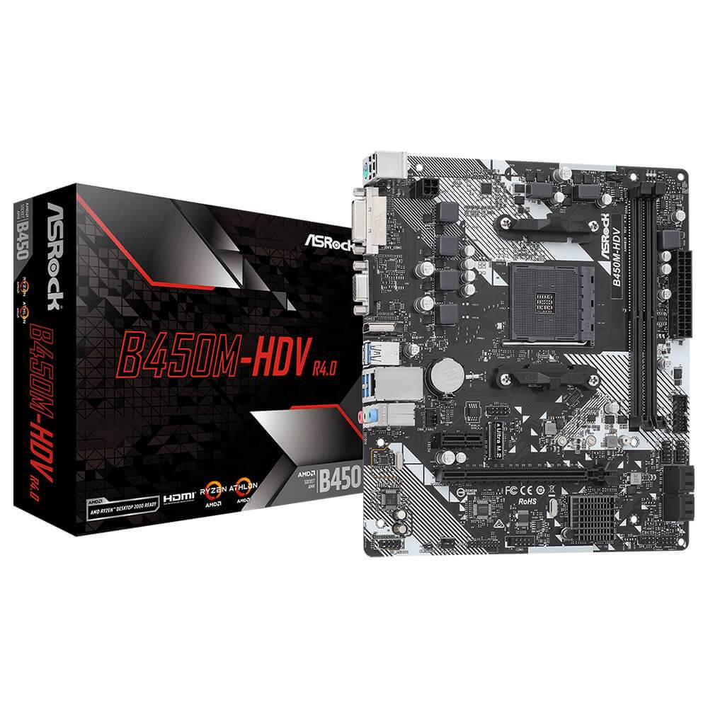 BO MẠCH CHỦ ASROCK B450M-HDV R4.0 – SOCKET AM4