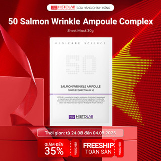 Mặt Nạ Giấy Cho Da Lão Hóa HISTOLAB 50 Salmon Wrinkle Ampoule Complex Sheet Mask 30g