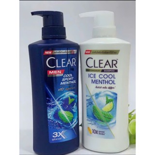 [SIÊU TIẾT KIỆM] Combo 2 chai dầu gội đầu gồm clear Bạc Hà 400ml và Clear Men 390ml