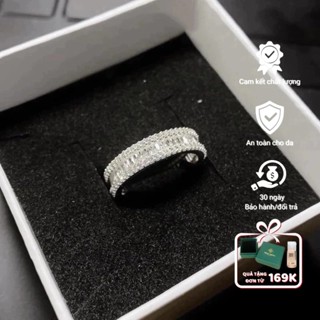 Nhẫn cặp đôi Laura Jewelry Nhẫn đính hàng đá sang trọng - Nhẫn bạc nam nữ đính đá S925 cao cấp LJS0360N