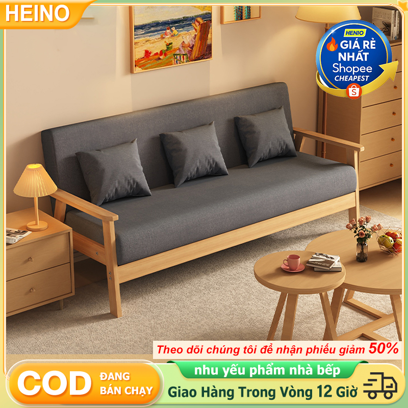 HENIO Ghế sofa giường vải nỉ bền đẹp Bắc Âu 1/2/3 chỗ ngồi cho phòng khách căn hộ phòng ngủ | BigBuy360 - bigbuy360.vn