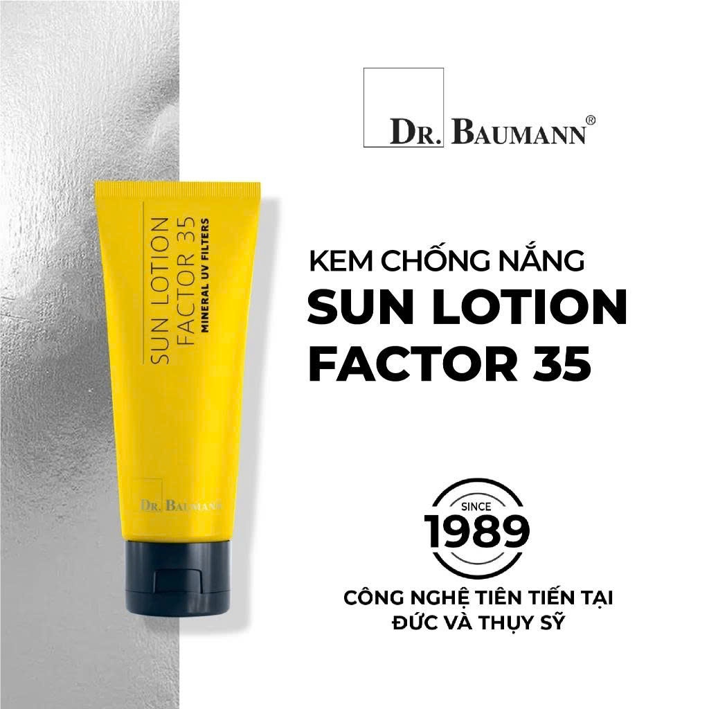 [DR.BAUMANN] Kem Chống Nắng nâng TONE, kháng nước cho da dầu có chứa khoáng chất Dr. Baumann Sun Lot