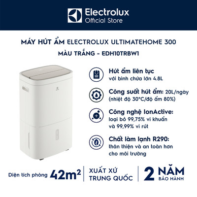 Máy hút ẩm Electrolux UltimateHome 300 20L EDH10TRBW1 cho phòng 42m²