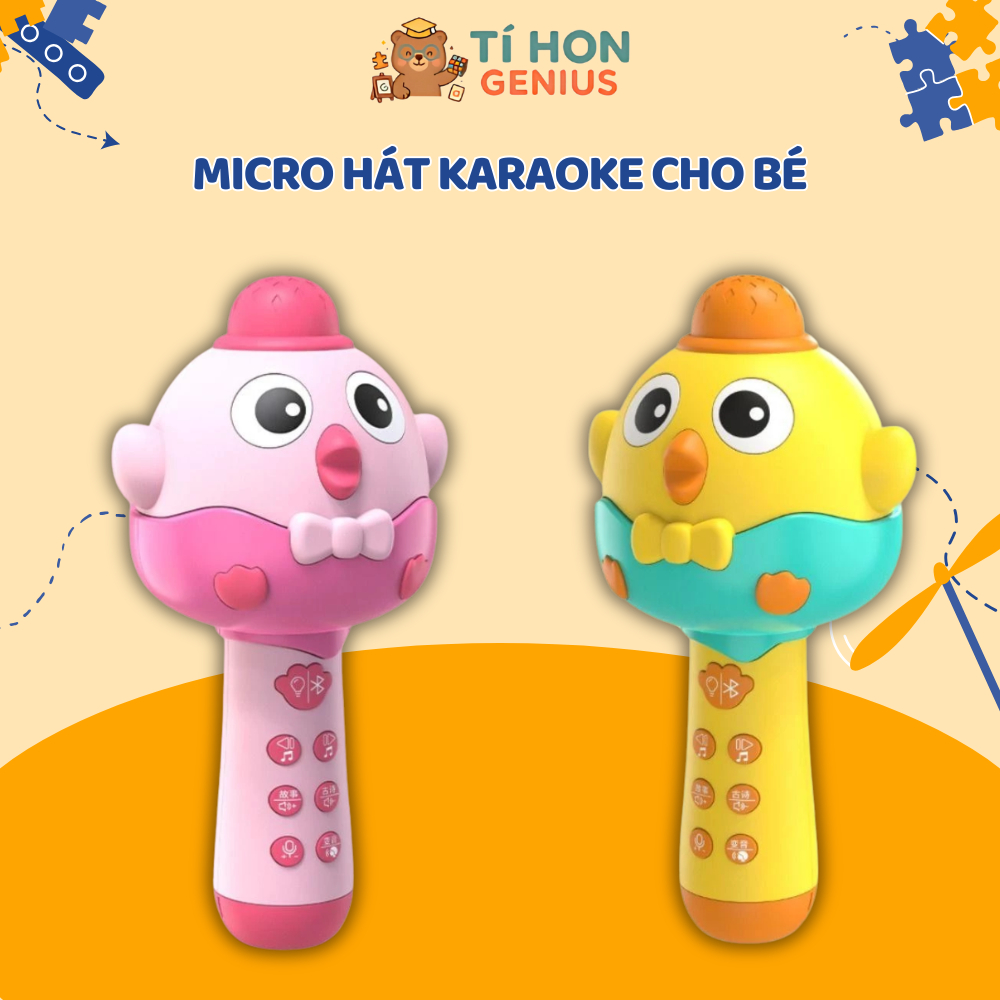 Đồ Chơi Micro Cho Trẻ - Đồ Chơi Micro Đổi Giọng Nói An Toàn Giáo Dục Trẻ Nhỏ, Kết Nối Bluetooth