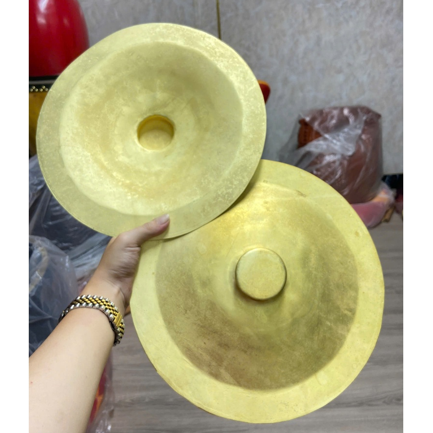 Chập cheng chũm chọe đồng vàng 30cm cổ vũ (cặp-2 cái)