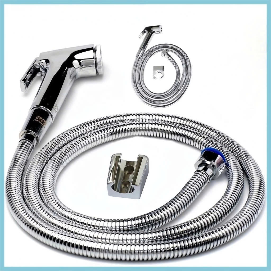 Bộ vòi xịt vệ sinh Inox cao cấp, Vòi xịt toilet, xịt nhà tắm tiện lợi