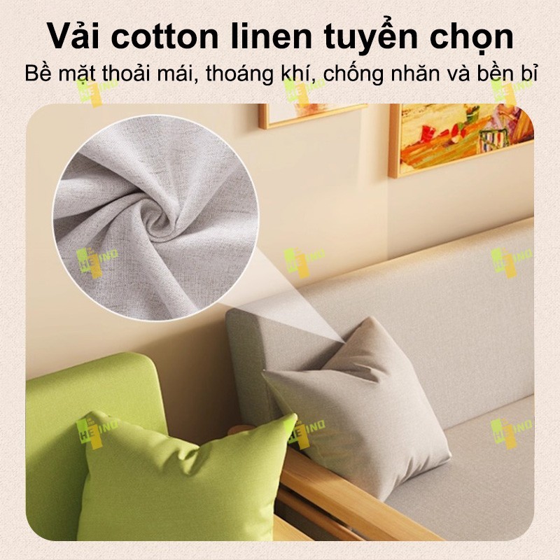 HENIO Ghế sofa giường vải nỉ bền đẹp Bắc Âu 1/2/3 chỗ ngồi cho phòng khách căn hộ phòng ngủ | BigBuy360 - bigbuy360.vn
