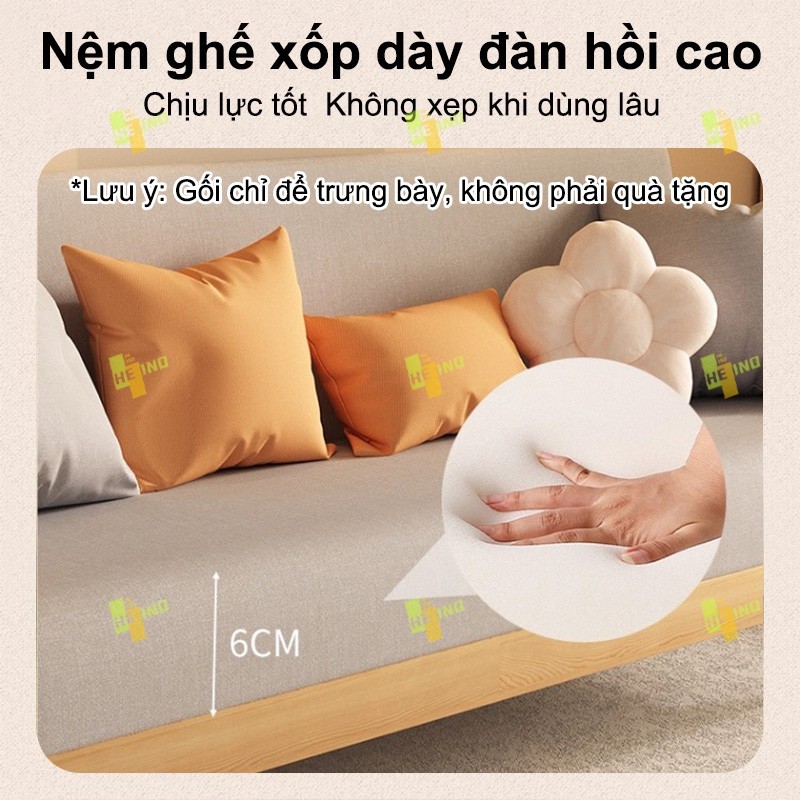 HENIO Ghế sofa giường vải nỉ bền đẹp Bắc Âu 1/2/3 chỗ ngồi cho phòng khách căn hộ phòng ngủ | BigBuy360 - bigbuy360.vn