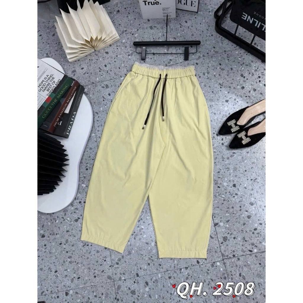 Quần Baggy Nữ Phối Cạp Vải Kaki Gió Lụa Loại Đẹp Mềm Mát Không Nhăn Lưng Cao MA109 | BigBuy360 - bigbuy360.vn
