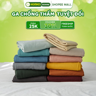  Ga Chống Thấm Trải Giường HOMIES Bedding & Décor Hàng Một Màu Chống Thấm Nước Tuyệt Đối - Đủ Kích Thước 