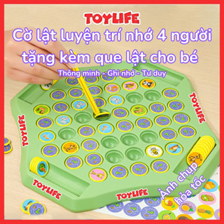  Cờ lật luyện trí nhớ 4 người tặng kèm que lật cho bé bộ cờ lật trí nhớ cờ nhớ bàn cờ lật 2 người thông minh TOYLIFE 