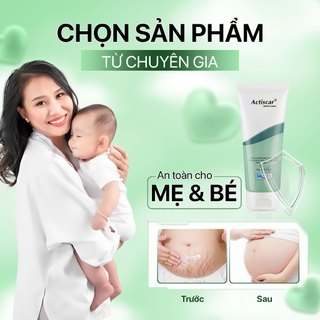 Combo Kem Rạn Da Actiscar Stretch 50ml và Serum 30ml giúp làm mờ rạn do mang thai, dậy thì, tăng cân