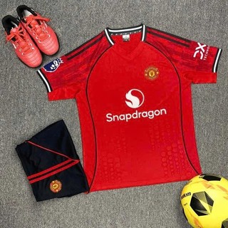  Quần áo bóng đá trẻ em MU logo thêu  đồ đá banh trẻ em Manchester United thun lạnh cao cấp A1 