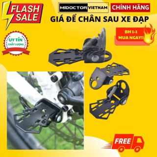 Giá để chân sau xe đạp chịu tải gấp gọn bộ 2 chiếc - chính hãng miDoctor