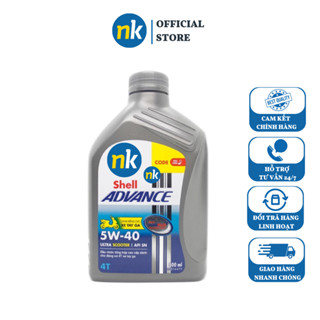  Nhớt cao cấp cho xe tay ga đời mới Shell Ultra Scooter 4T 5W40 800ml - Chính Hãng Shell 100% 