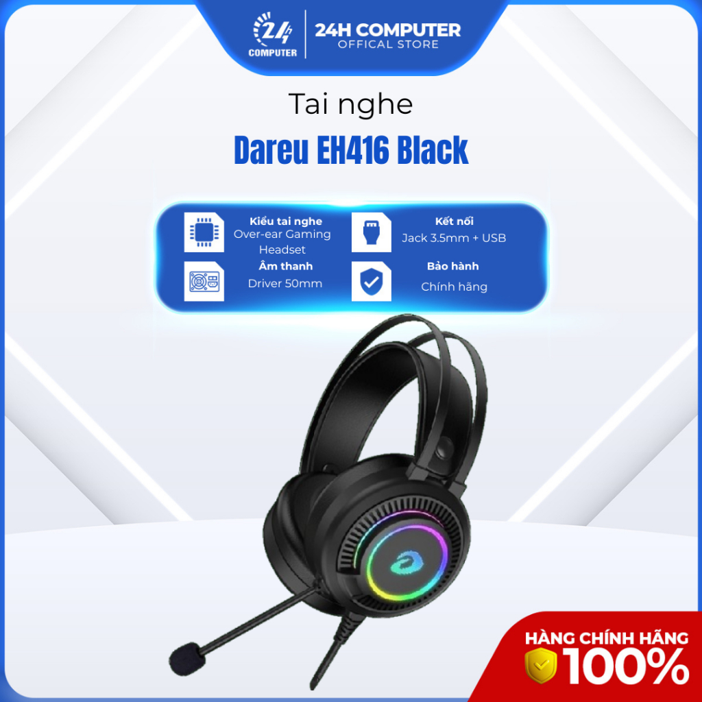 (FULL VAT) - TAI NGHE Dareu EH416 Black