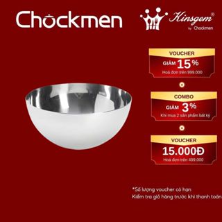  Bát Trộn Salad KINSGEM By CHOCKMEN Inox Cao Cấp Tô Trộn Thực Phẩm Âu Trộn Thực Phẩm Tiện Lợi Nhà Bếp 