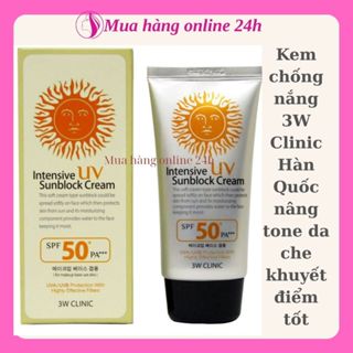 Kem chống nắng 💖FREESHIP💖Chống nắng 3W Clinic Hàn Quốc nâng tone da che khuyết điểm tốt