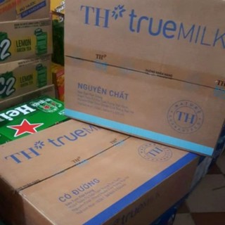 Thùng sữa TH true milk túi nguyên chất, ít đường 220ml