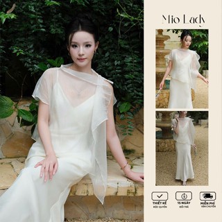 Váy Lụa 2 Dây Nữ Cao Cấp Kèm Áo Choàng Tơ Dáng Dài – Đầm 2 Trong 1 Thanh Lịch MioLady