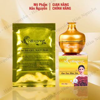 Kem face nhân sâm dưỡng trắng giảm nám tàn nhang N-Collagen Hân Nguyễn 18gr - Tặng tẩy tế bào 50g