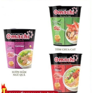  Combo 5 Cốc Mì Ly khoai tây Omachi xốt bò hầm Sườn hầm 68g 