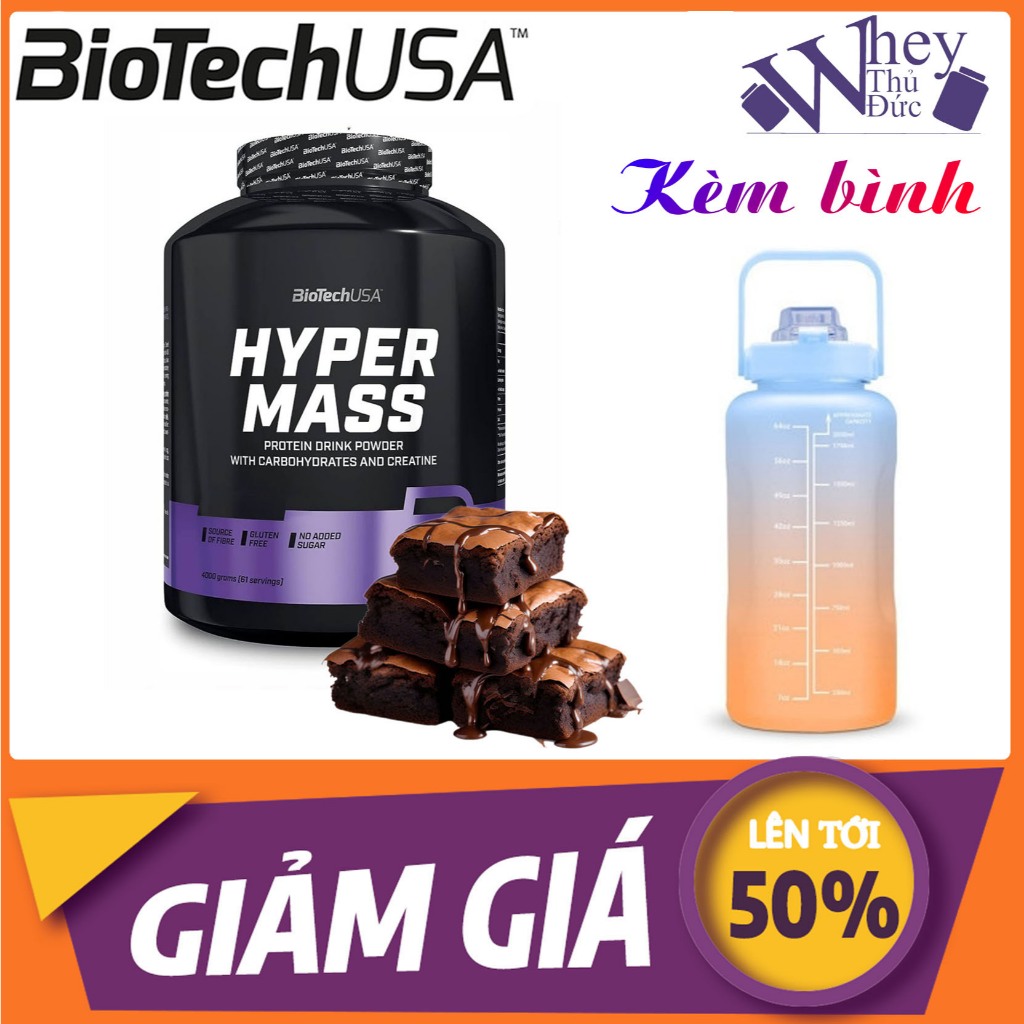 Biotech Hyper Mass 4kg CHOCOLATE – Thực Phẩm Bổ Sung Mass Gainer Cho Người Gầy Khó Tăng Ký