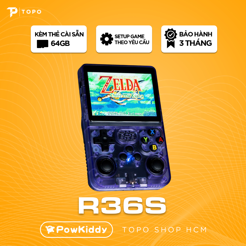 Máy chơi game R36S - Cài sẵn ArkOS Kho game hay, Việt hóa chọn lọc (hệ NDS + game Port) + bộ mã lệnh