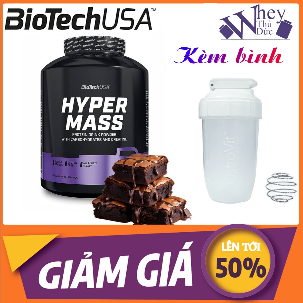 Biotech Hyper Mass 2kg CHOCOLATE – Thực Phẩm Bổ Sung Mass Gainer Cho Người Gầy Khó Tăng Ký