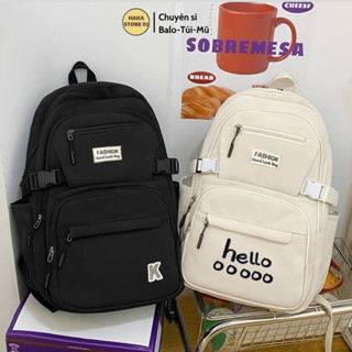 Balo Ulzzang Thời Trang nam nữ nhiều ngăn đựng vừa laptop 14-15.6 inch,a4 đi học đi chơi vải polyester chống nước