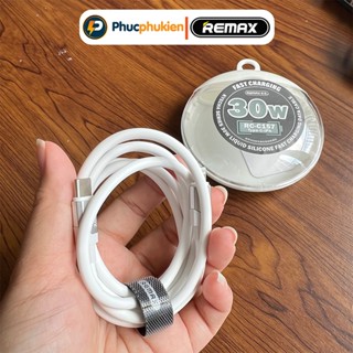Dây sạc nhanh 30w Type c To L Remax C157 sạc nhanh 30w cho 14 pro max trở xuống - Phúc Phụ Kiện
