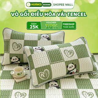 Vỏ Gối Điều Hòa Latex HOMIES Bedding & Décor Họa Tiết Vải Tencel Chất Liệu Mát Lạnh Thoáng Khí - Mát Rượi (45cm x 65cm)