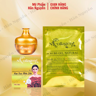  Kem face nhân sâm vàng N-Collagen 18gr - Dưỡng sáng da mờ thâm nám tàn nhang - Tặng tẩy da chết 50g 
