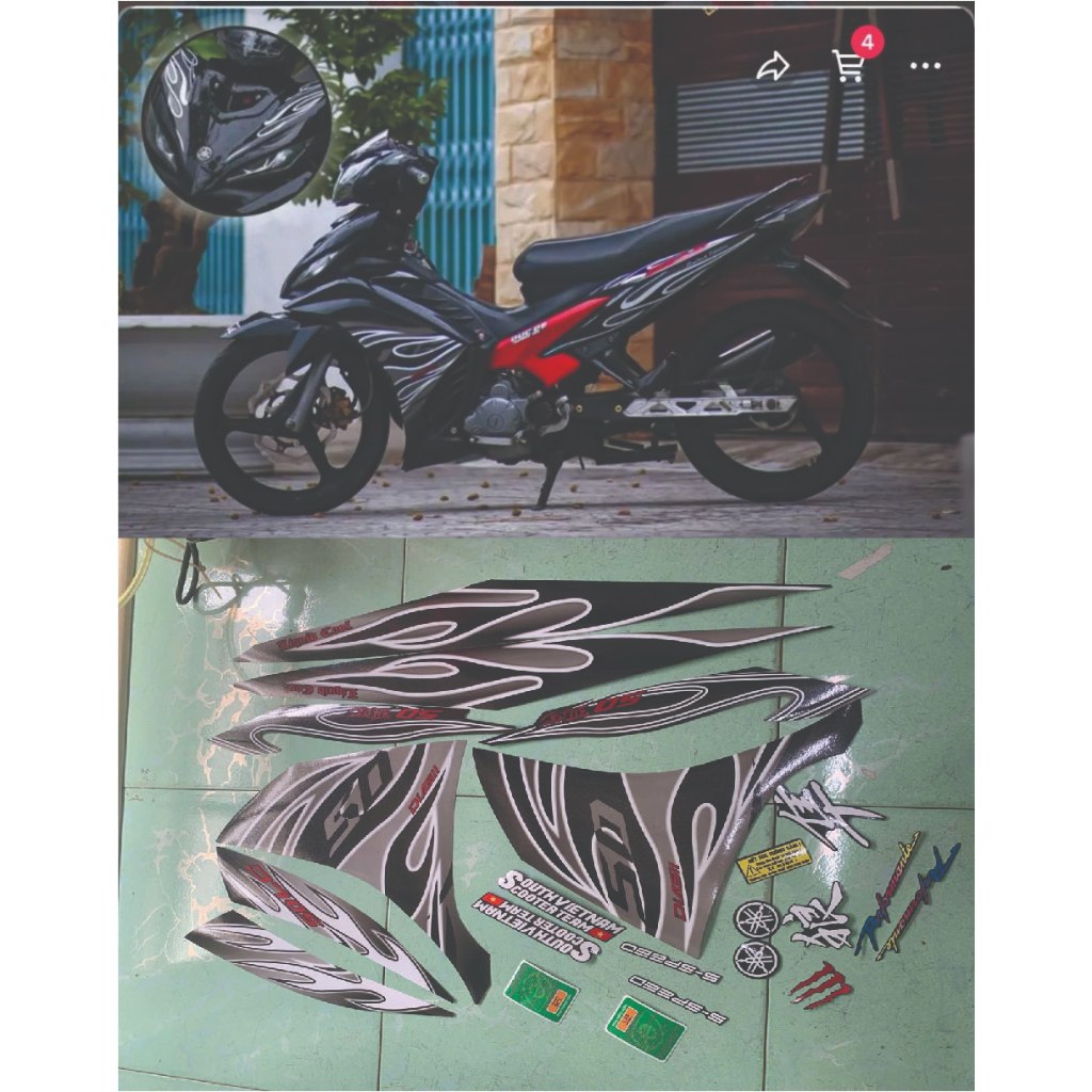 Tem exciter 135 - 50 xám đen lửa