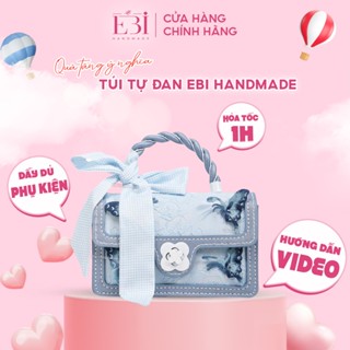  Túi xách nữ EBI HANDMADE tự đan thủ công DIY họa tiết bươm bướm phong cách Hàn Quốc làm quà tặng bạn gái ý nghĩa - ES232 