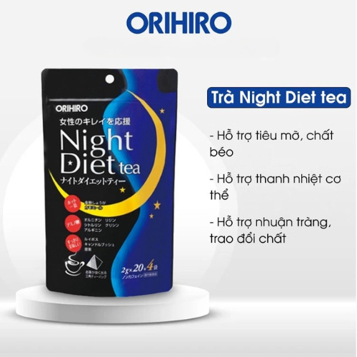 Trà giảm cân Night Diet Tea Orihiro 20 gói/túi và 24 gói/túi