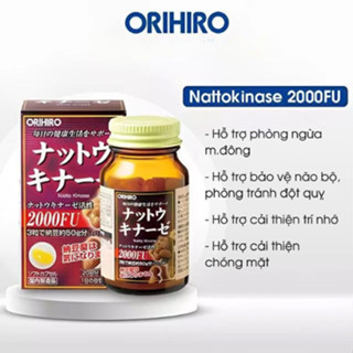 Combo Glucosamine + Nattokinase 2000Fu hỗ trợ xương khớp, tai biến đột quỵ Orihiro chính hãng