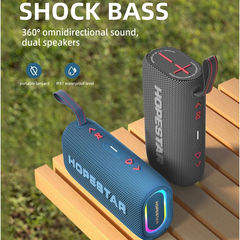 Loa Bluetooth Hopestar H55. Loa Bluetooth H55 Công suất 12W, Dung Lượng Pin 2400mAh, Kháng nước IP6 