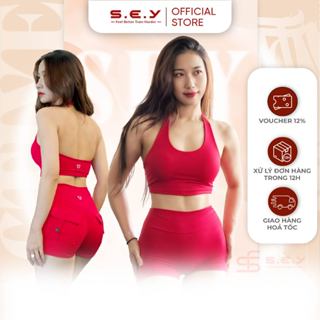 Áo bra SEY Plastron Bra, Áo Cổ Yếm, Áo tập gym, yoga, chất liệu co giãn thoải mái, nhiều màu